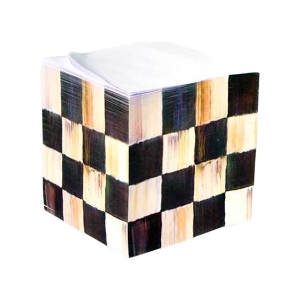 MacKenzie-Childs Other - MacKenzie-Childs Courtly Check Sticky Note Pad Cube - NEW